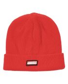 Bonnet côtelé rouge
