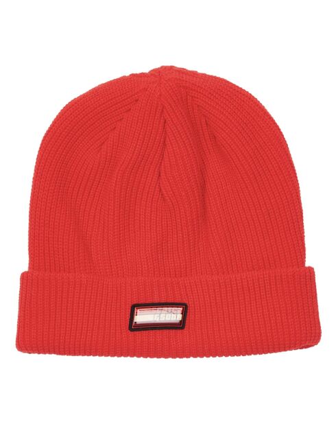 Bonnet côtelé rouge