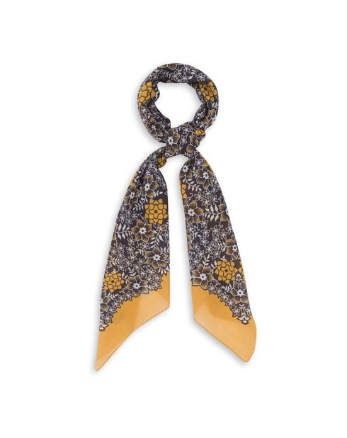 Foulard Easy safran/noir