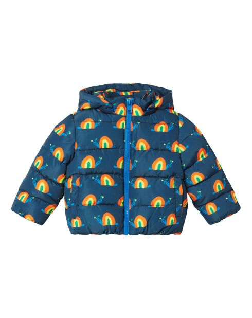 Doudoune Polaire Escargot Polyester Recyclé bleue