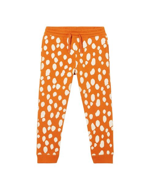 Jogging Slim Pois de Cerf Coton Bio camel