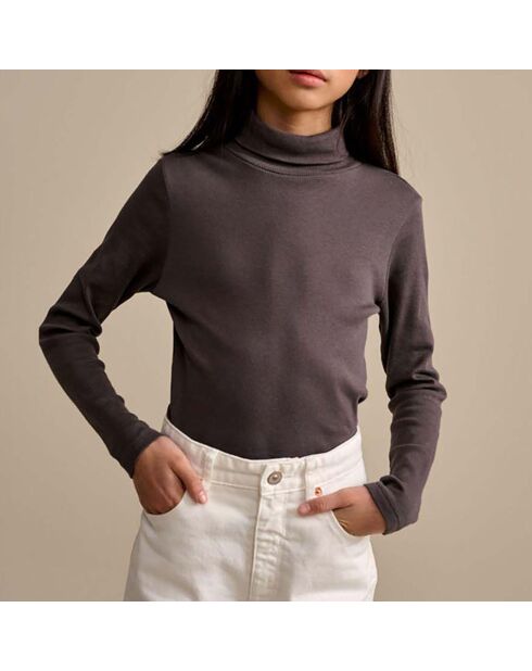 Sous-Pull Velfie Coton Bio gris anthracite