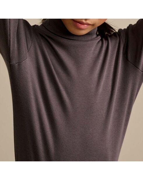 Sous-Pull Velfie Coton Bio gris anthracite