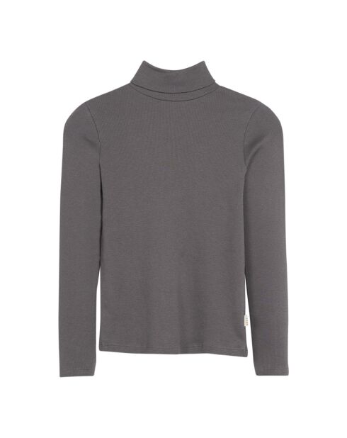 Sous-Pull Velfie Coton Bio gris anthracite