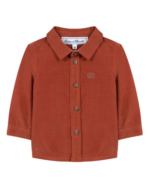 Chemise Velours rouille