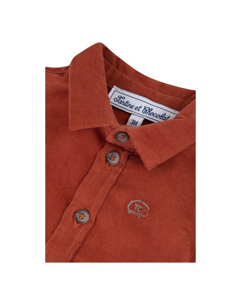 Chemise Velours rouille