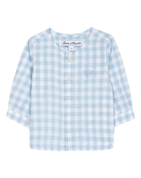 Kurta Lin Vichy bleu