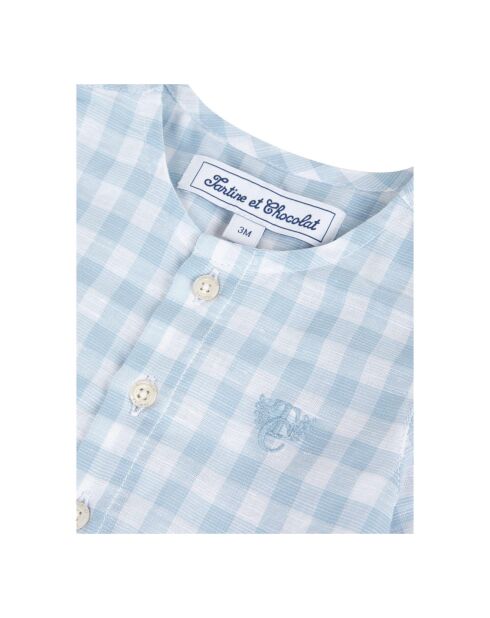 Kurta Lin Vichy bleu