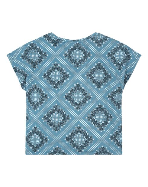 T-Shirt Coton Bandana bleu