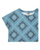T-Shirt Coton Bandana bleu