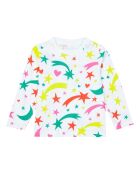 T-Shirt Etoiles Filantes Coton Bio blanc/multicolore