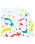 T-Shirt Etoiles Filantes Coton Bio blanc/multicolore