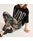 Legging Mint noir/rose pâle