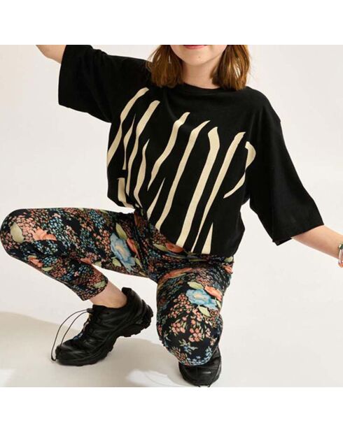 Legging Mint noir/rose pâle