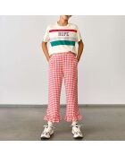 Pantalon Vichy Azura coquelicot