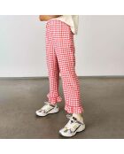 Pantalon Vichy Azura coquelicot