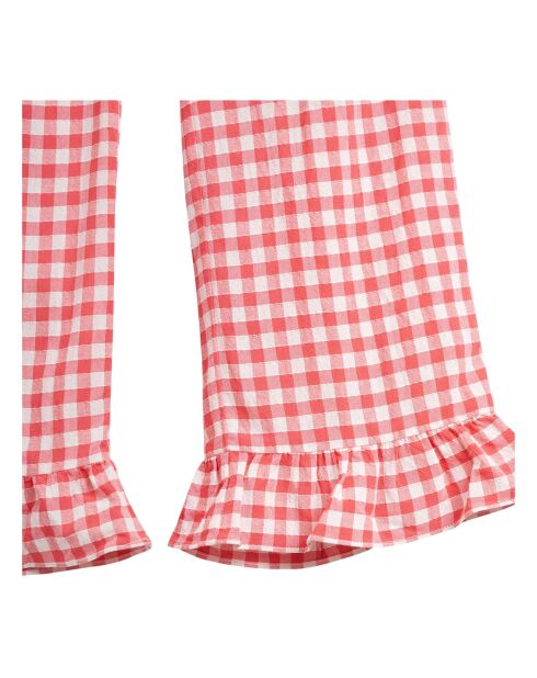 Pantalon Vichy Azura coquelicot