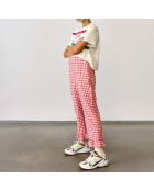 Pantalon Vichy Azura coquelicot