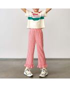 Pantalon Vichy Azura coquelicot