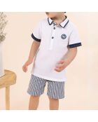 Short Rayé bleu