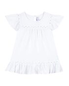 T-Shirt Ajouré à Volants blanc