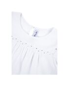 T-Shirt Ajouré à Volants blanc
