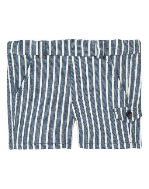 Short Rayé bleu