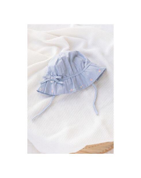 Chapeau Brodé bleu