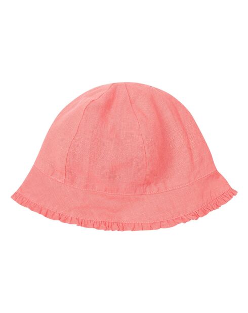 Chapeau Lin Noeud rose