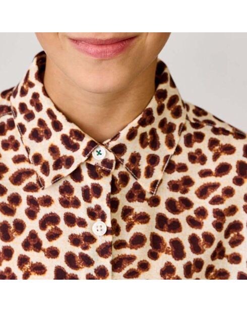 Chemise Leopard Ave marron