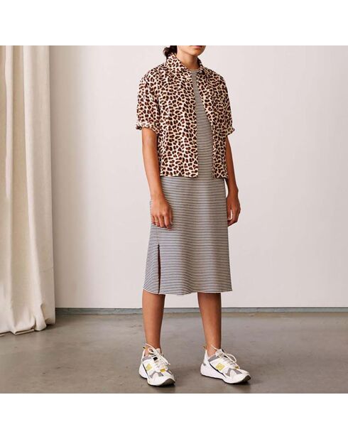 Chemise Leopard Ave marron