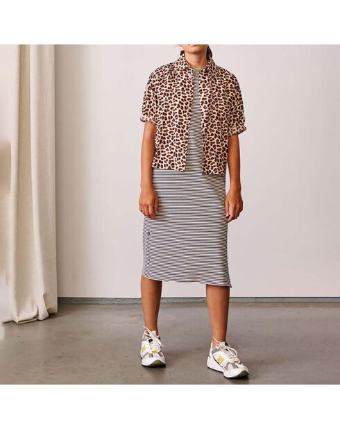 Chemise Leopard Ave marron