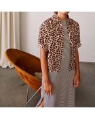 Chemise Leopard Ave marron
