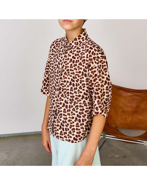 Chemise Leopard Ave marron