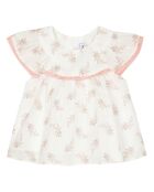 Blouse Fleurs écrue
