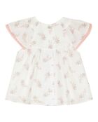 Blouse Fleurs écrue