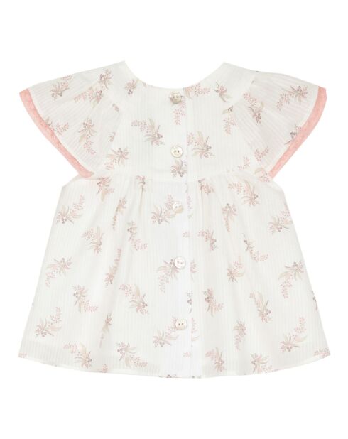 Blouse Fleurs écrue