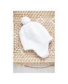 Bonnet Coton, Laine et Cachemire Pompon écru