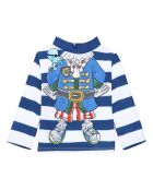 T-Shirt Anti-UV Nylon Recyclé Pirate Bébé bleu