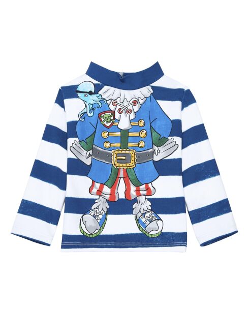 T-Shirt Anti-UV Nylon Recyclé Pirate Bébé bleu