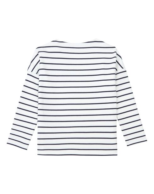 T-Shirt Rayé écru/marine
