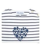 T-Shirt Rayé écru/marine