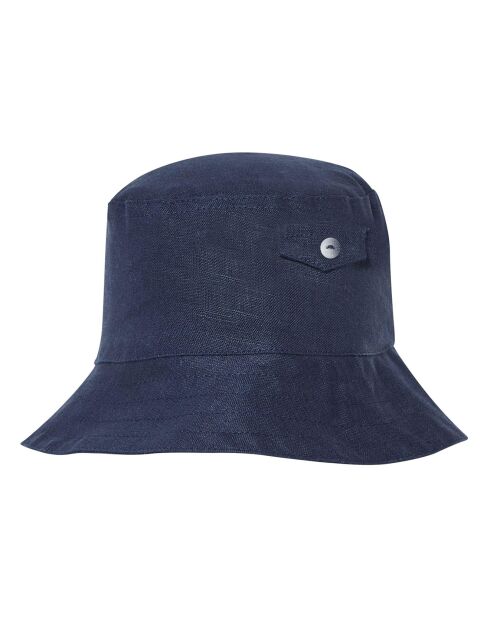 Chapeau Lin bleu marine