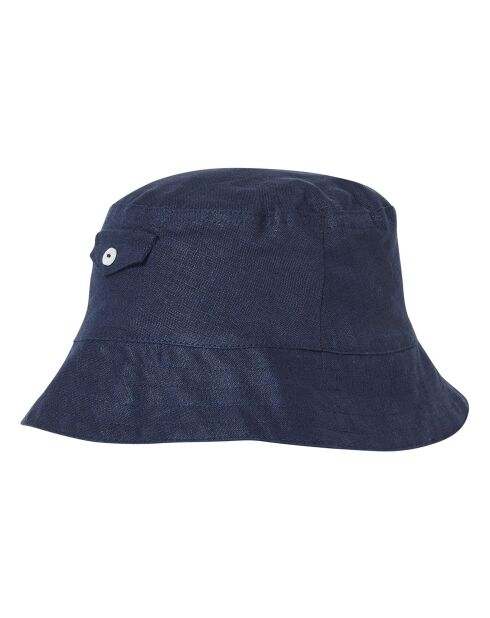 Chapeau Lin bleu marine