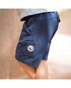 Short Molleton bleu marine