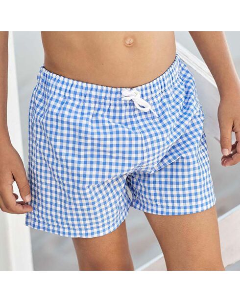 Short de Bain Vichy bleu