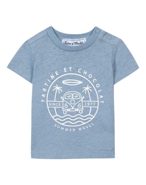 T-Shirt Summer Waves bleu