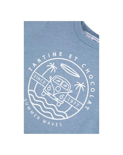 T-Shirt Summer Waves bleu