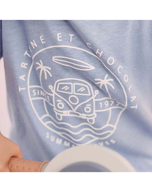 T-Shirt Summer Waves bleu