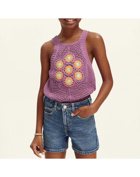 Top Crochet violet